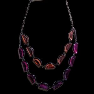 NEW Coldwater Creek Crescent Gem Necklace 18 Inch Necklace $49.95